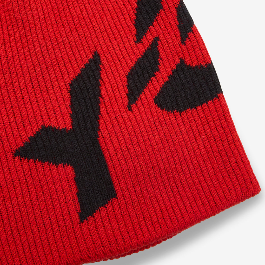Y-3 Graphic Logo Beanie Red | Black Headwear