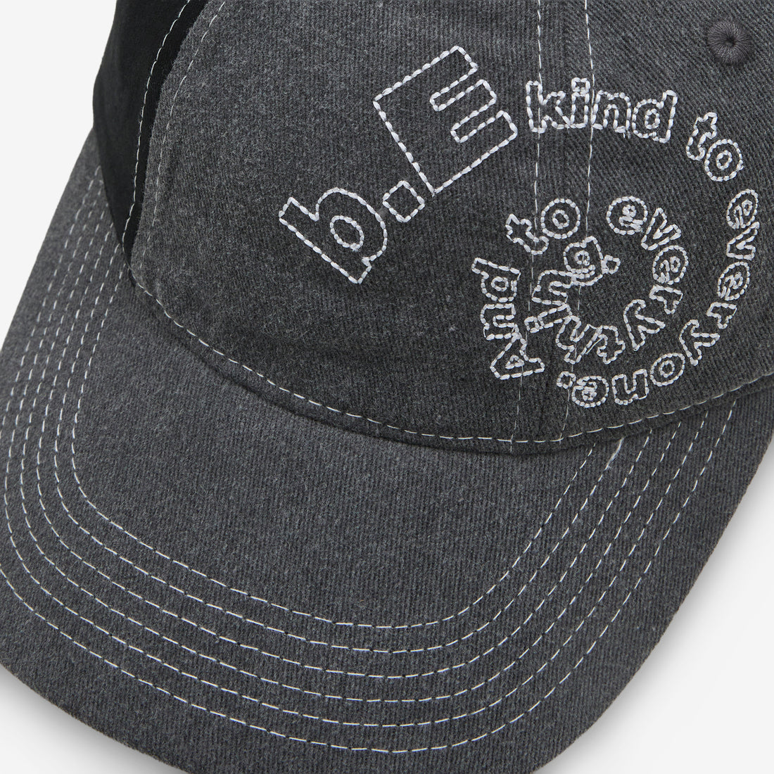 B-Turn Low Profile Hat Washed Black | Black | White Headwear