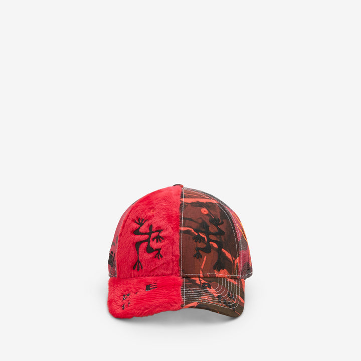 Biyu Hat Red Plush | Fire Camo Front