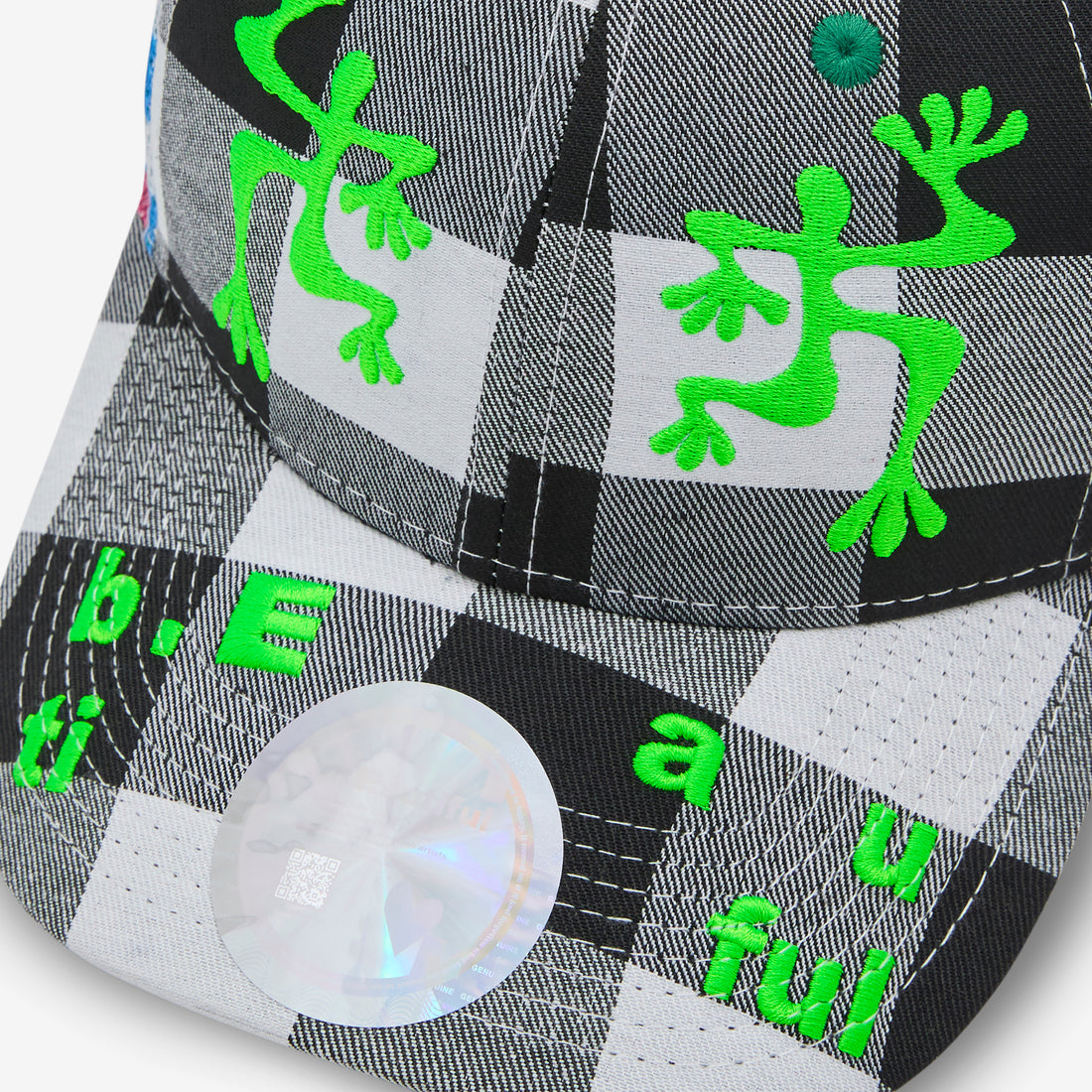 Biyu Hat Black Buffalo Check | Pink | Blue Headwear