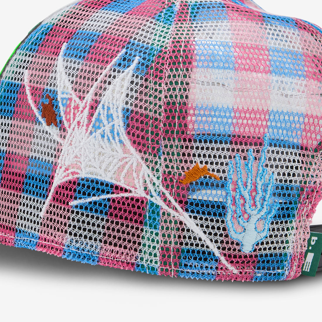 Biyu Hat Black Buffalo Check | Pink | Blue Headwear