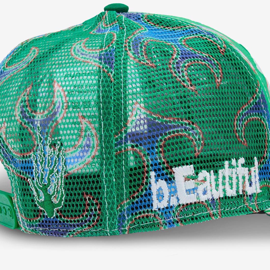 Biyu Hat Blue Flame | Green Headwear