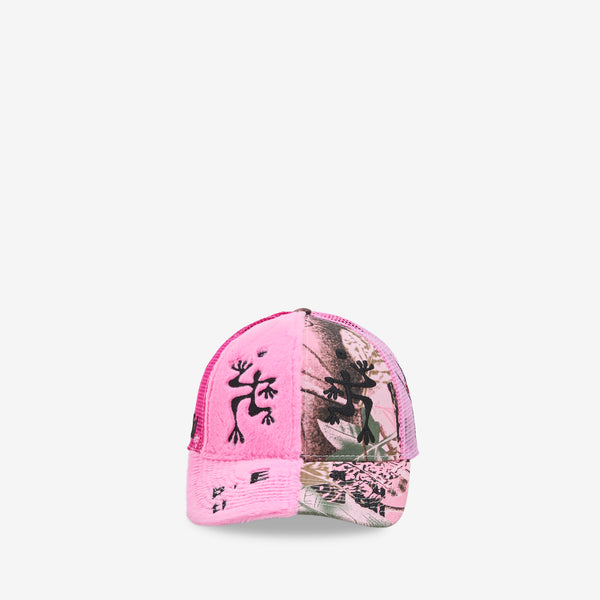 Biyu Trucker Hat Pink Plush | Pink Camo Headwear
