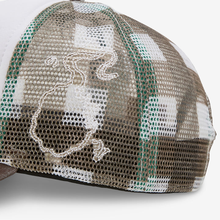 Bi Foam Trucker Hat Brown Checker