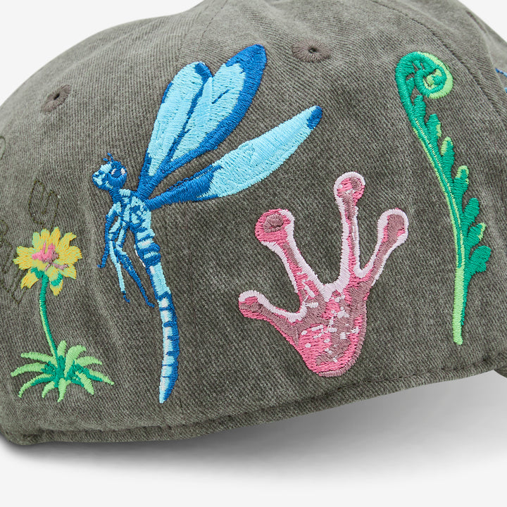 Critters 6 Panel Hat Washed Brown