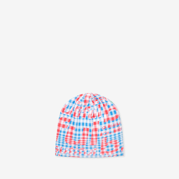 Mix Checker Beanie Purple | Blue Headwear