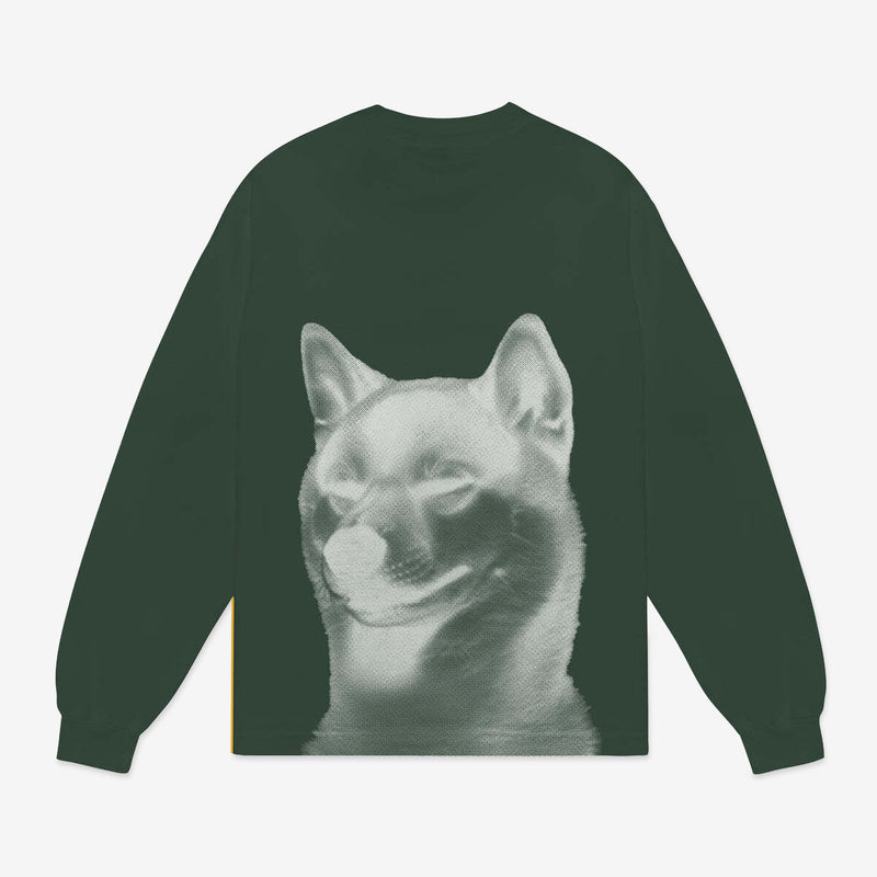 Shiba Longsleeve Shirt Green Tees