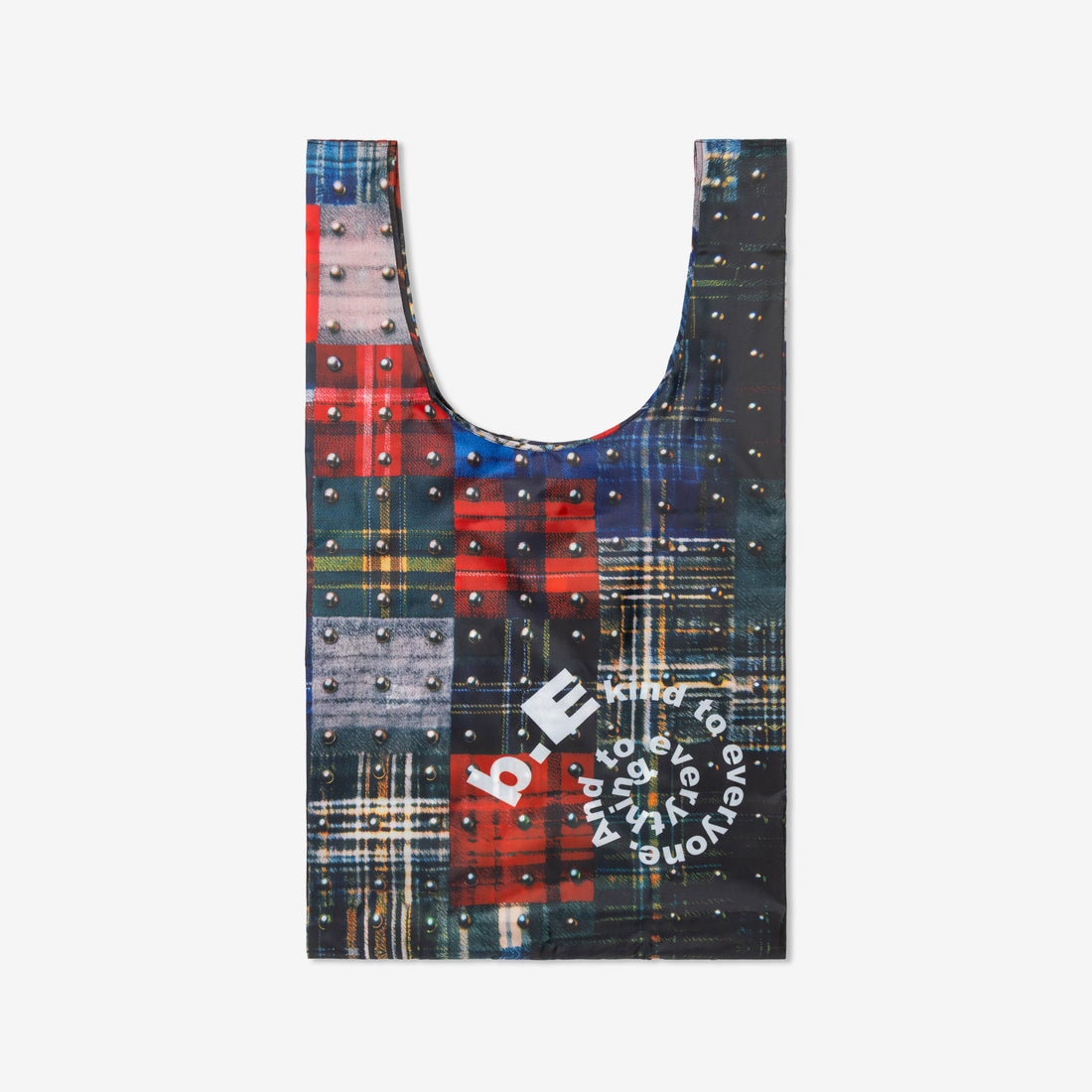 Studded Plaid Reusable Bag XL Multi Bags