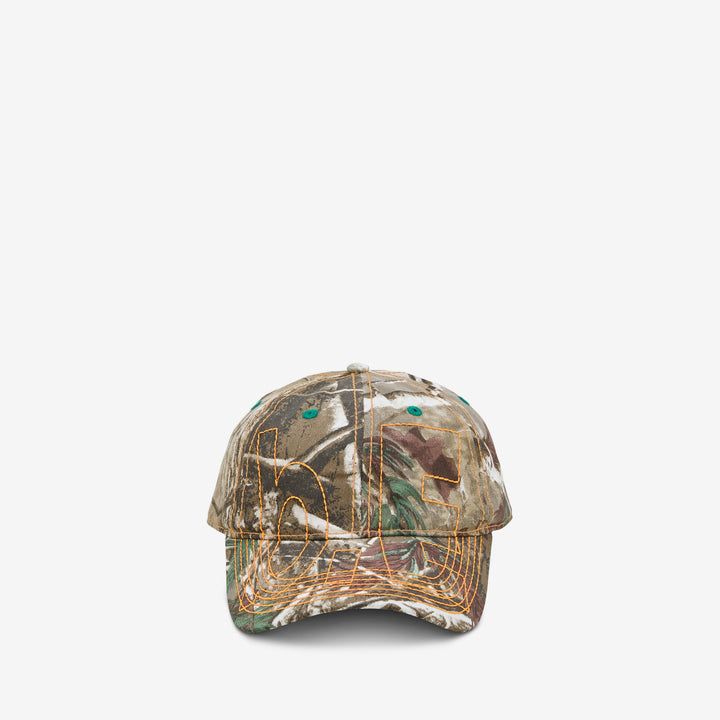 Vapor 6 Panel Hat Brown Real Camo | Orange Front