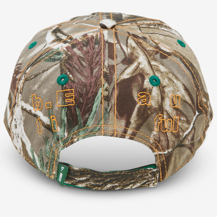 Vapor 6 Panel Hat Brown Real Camo | Orange