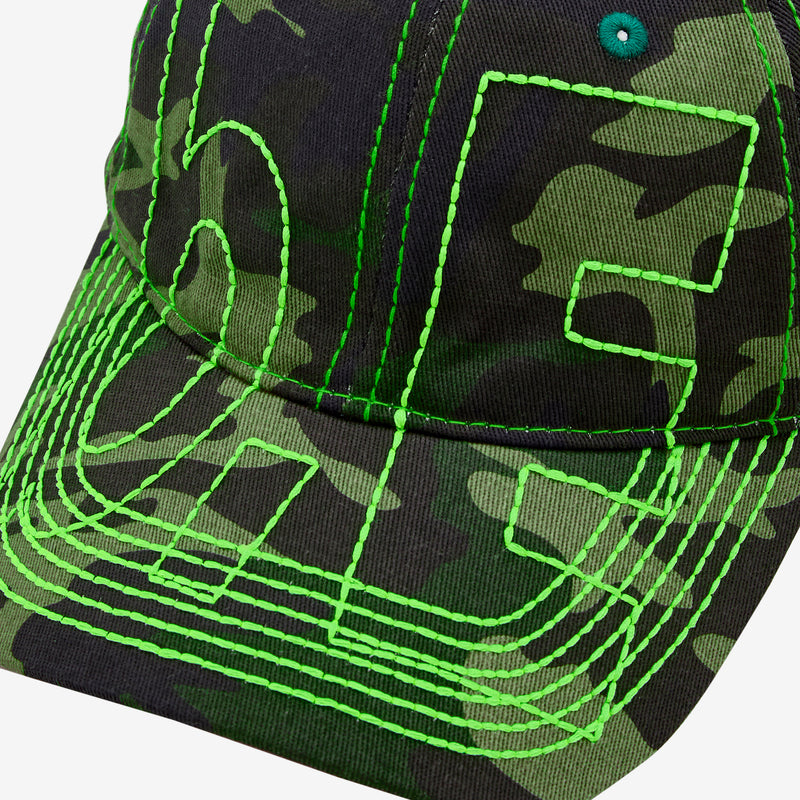 Vapor 6 Panel Hat Drill Camo | Neon Yellow Headwear