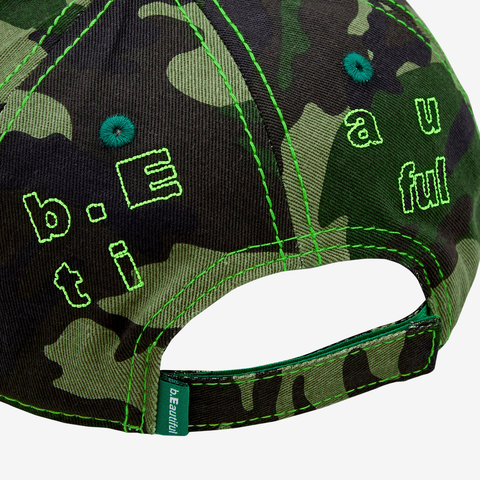 b.Eautiful Vapor 6 Panel Hat Drill Camo