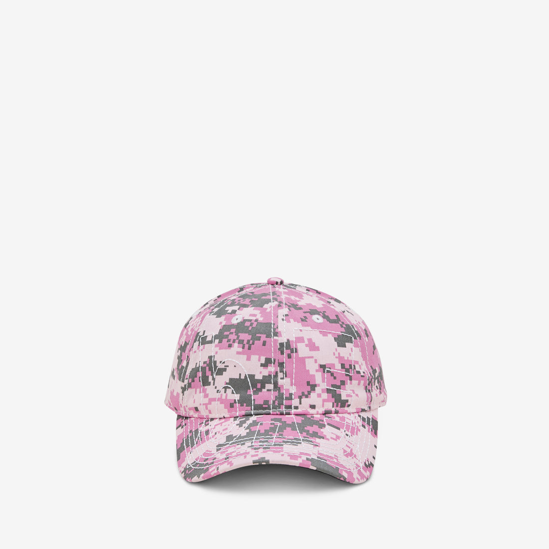 Vapor 6 Panel Hat Pink Digicamo | White Headwear