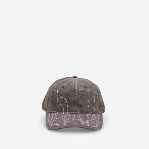 Vapor 6 Panel Hat Washed Charcoal | Purple Headwear