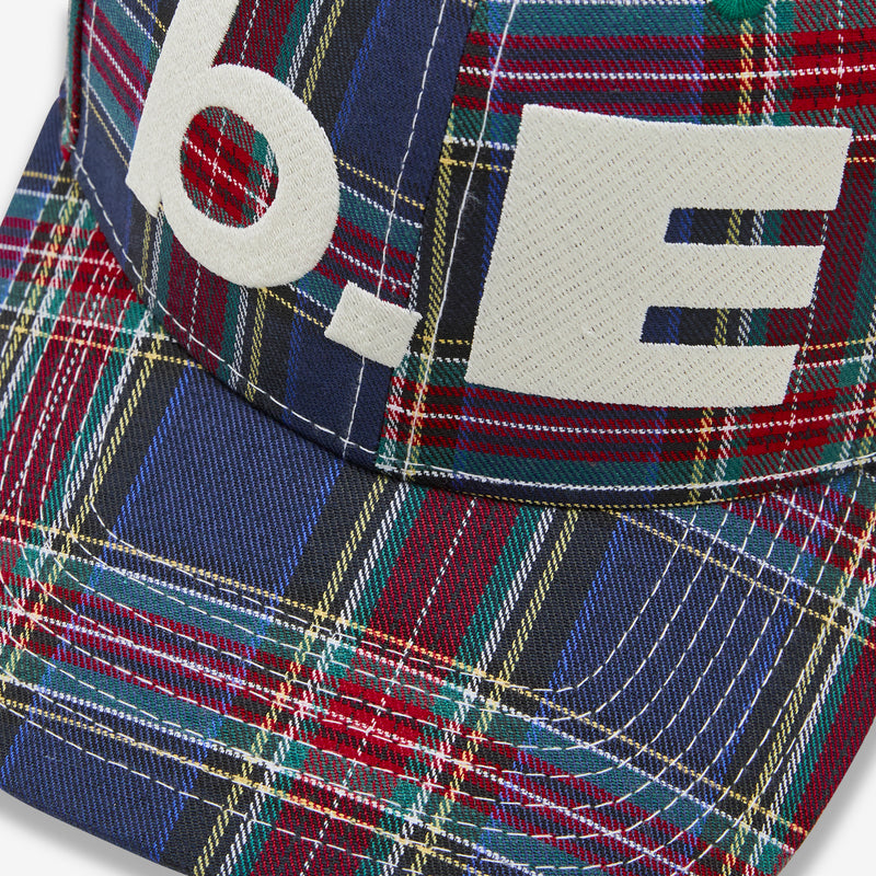 b.E Hat Blue Plaid | White Headwear