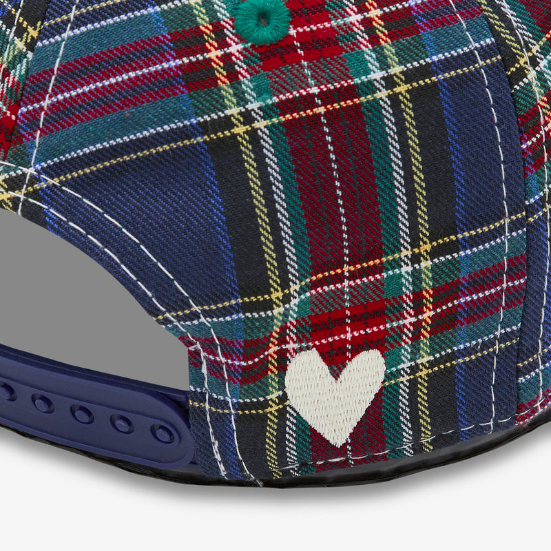 b.E Hat Blue Plaid | White Headwear