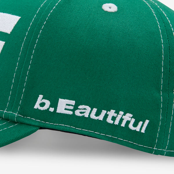 b.E Hat Green | White Headwear