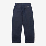 Pleated Trousers Herringbone Denim