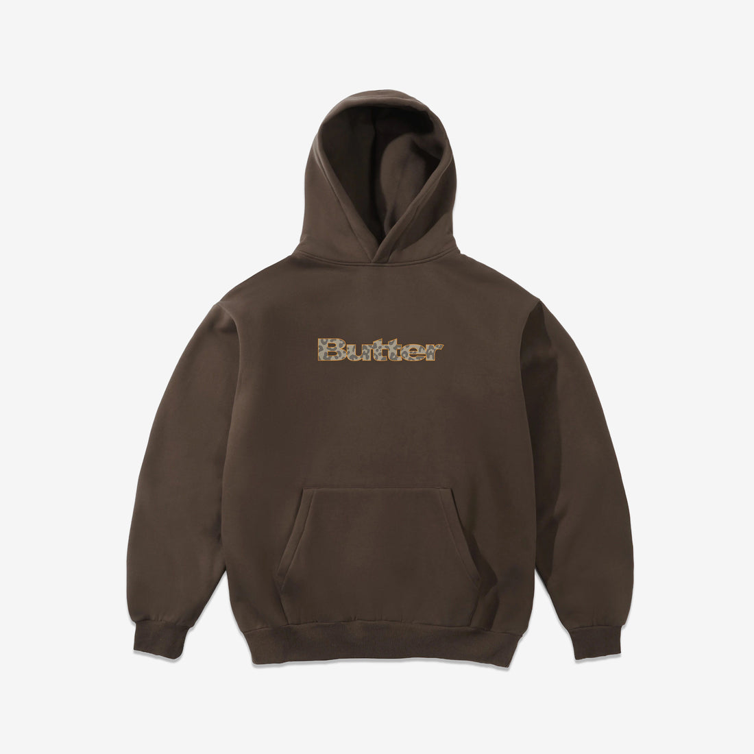 Leopard Print Logo Pullover Hood Brown