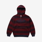 Tide Waffle Zip-Thru Hood Red Stripe