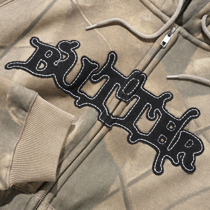 Serif Zip-Thru Hood Forest Camo