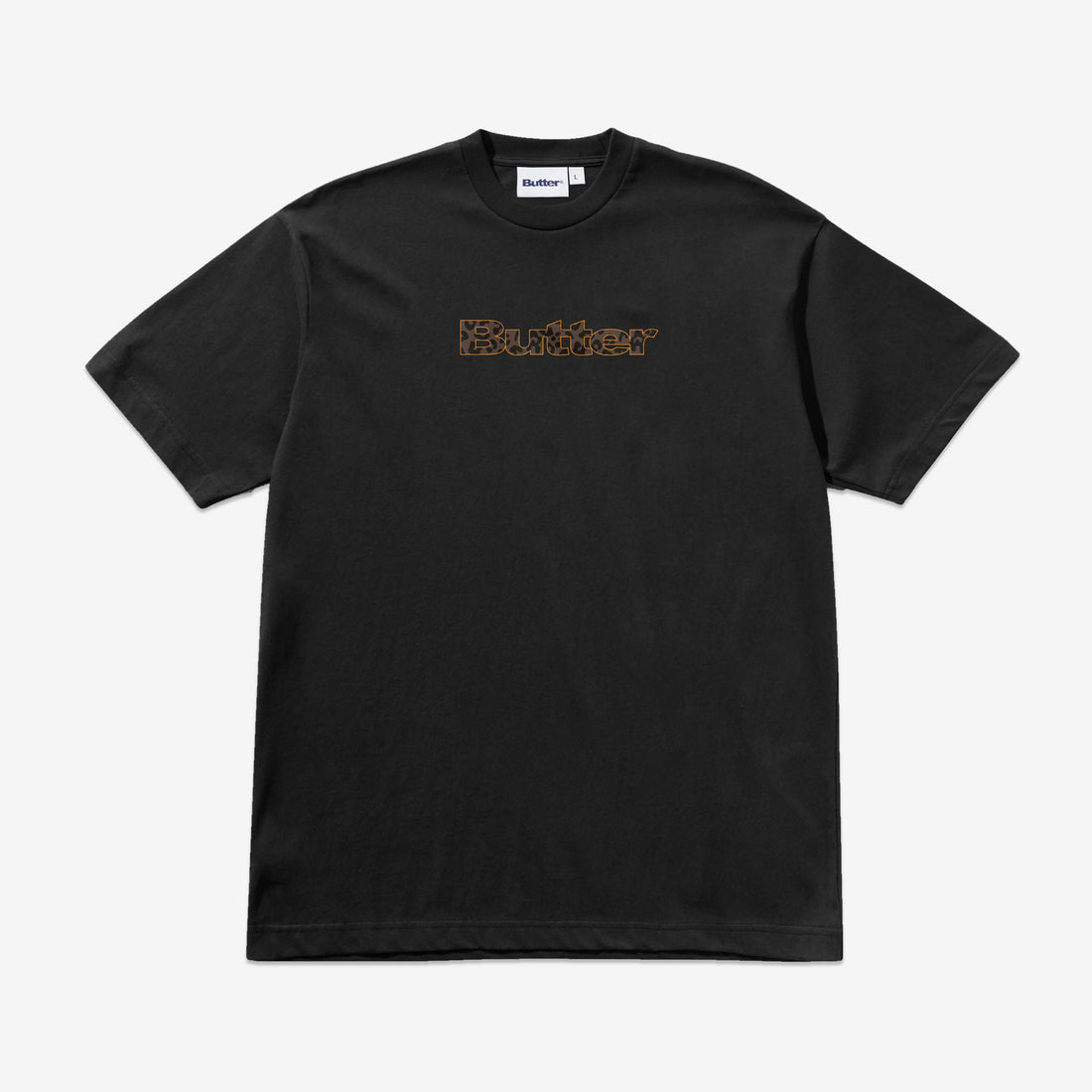 Leopard Print Logo T-Shirt Black