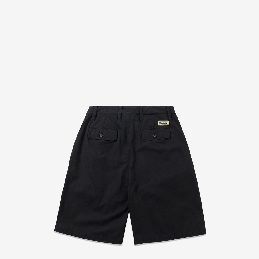 Pleated Shorts Washed Black