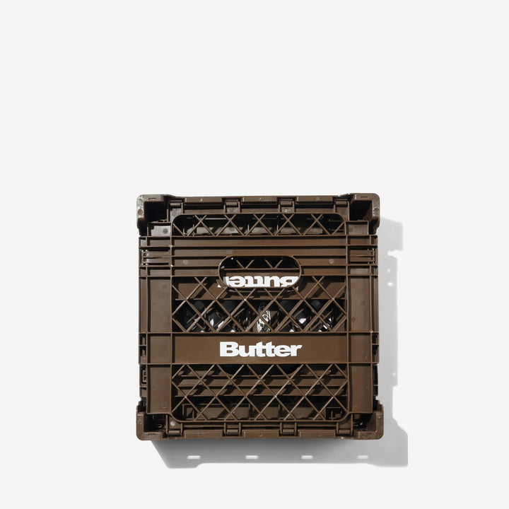 Collapsable Record Crate Brown