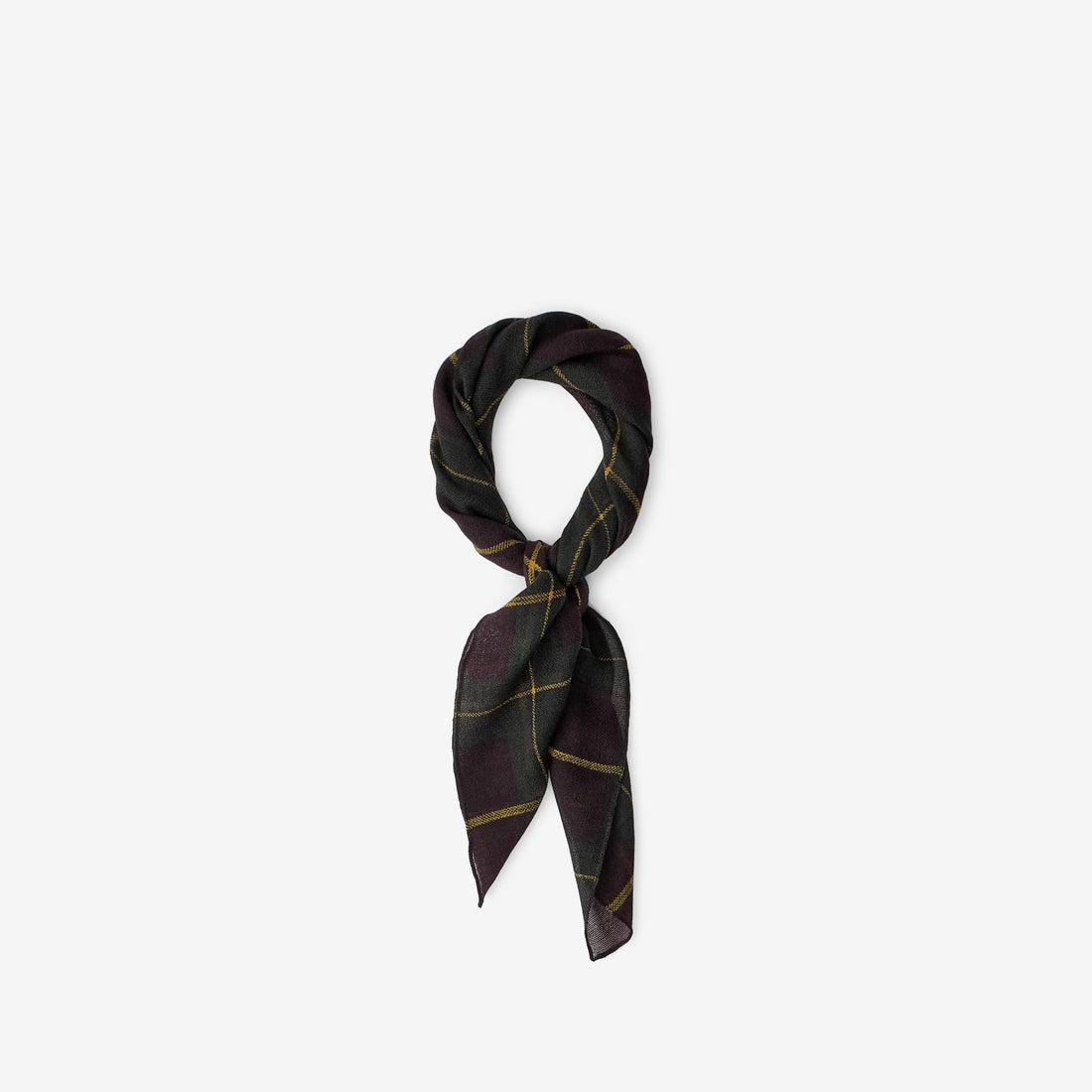 Salazar Wool Scarf Amber Check Accessories