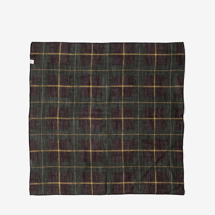 Salazar Wool Scarf Amber Check Front