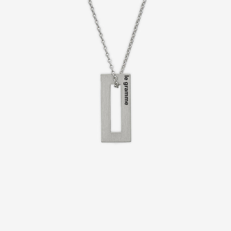 Silver Brushed le 1.5g Rectangle Pendant