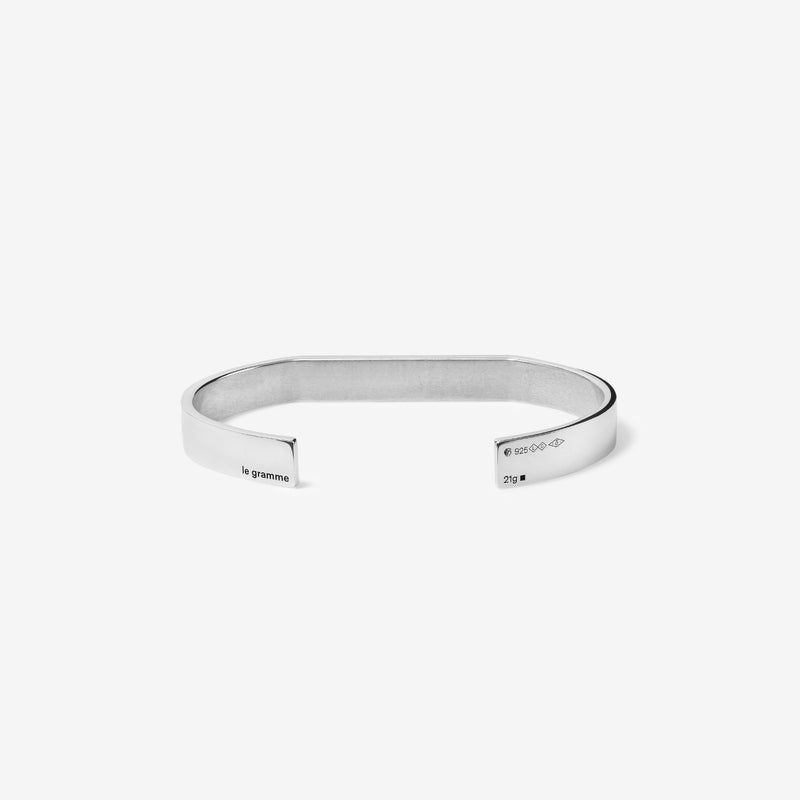 21g Polished Sterling Silver Godron Flat Bracelet Jewellery