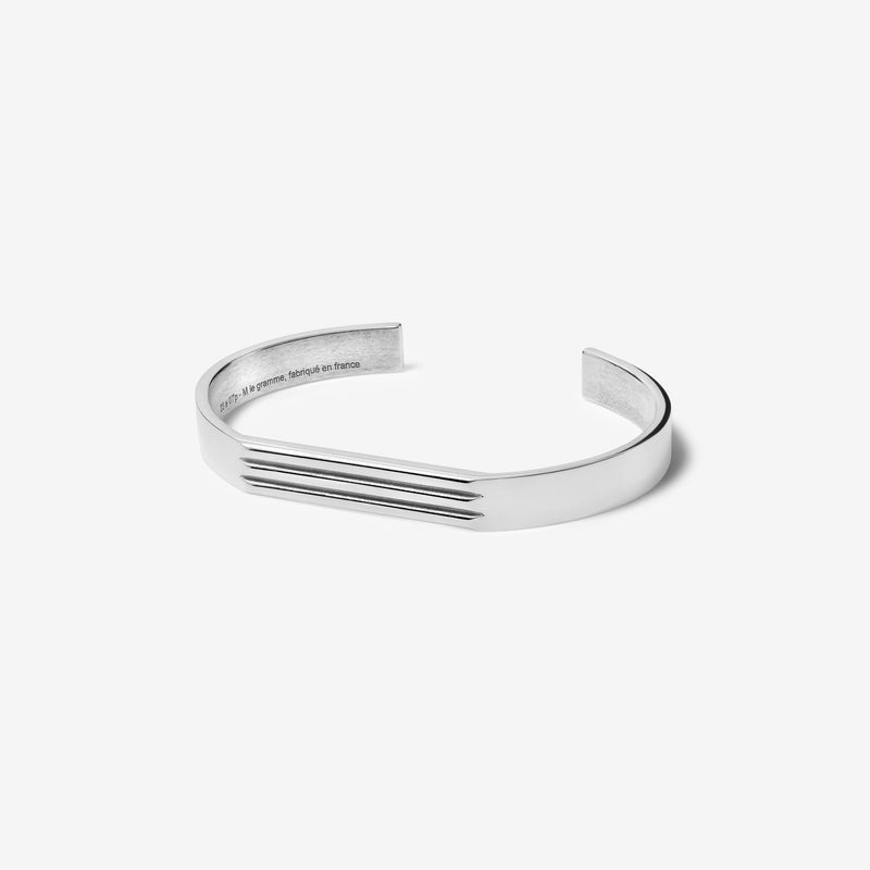 21g Polished Sterling Silver Godron Flat Bracelet Jewellery