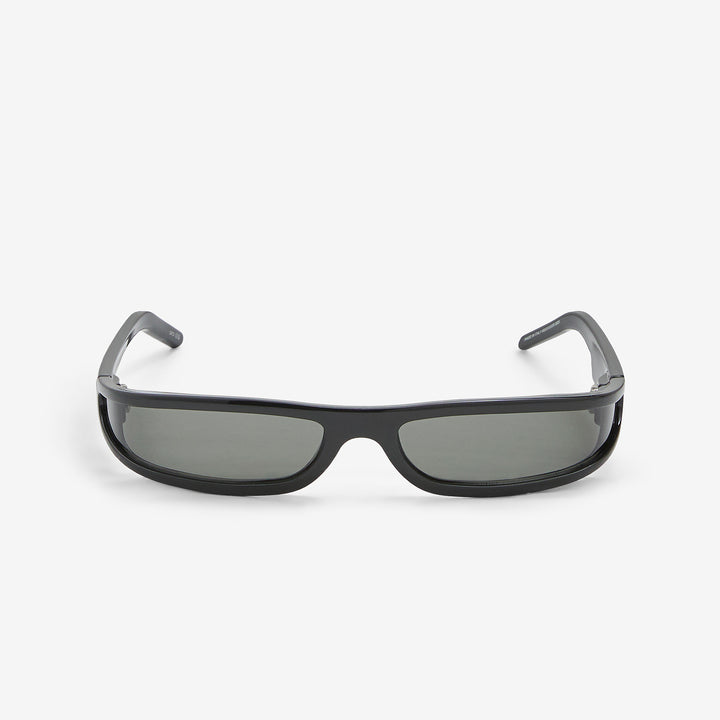 Fog Sunglasses Black Temple | Black Lens Front
