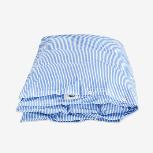 Percale Duvet Cover Oxford Stripes Lifestyle