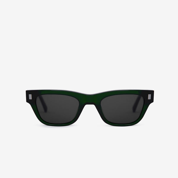 Aki Bottle Green | Grey Solid Lens