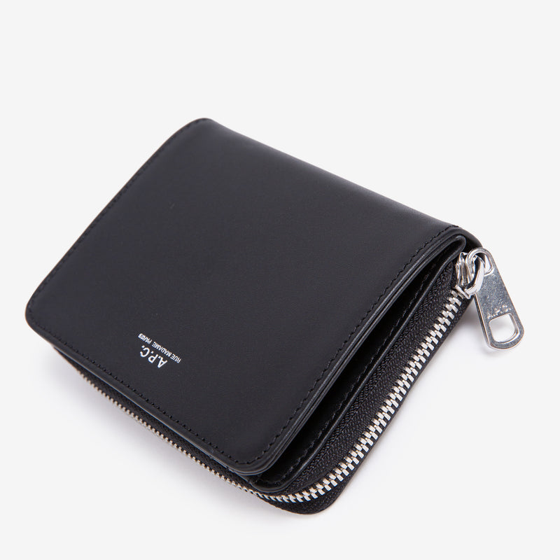Emmanuel Compact Wallet Smooth Leather Black