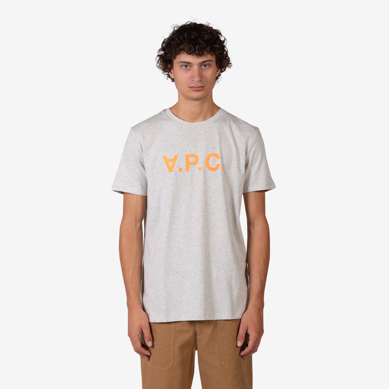 VPC Bicolour H T-Shirt Ecru Chine | Orange