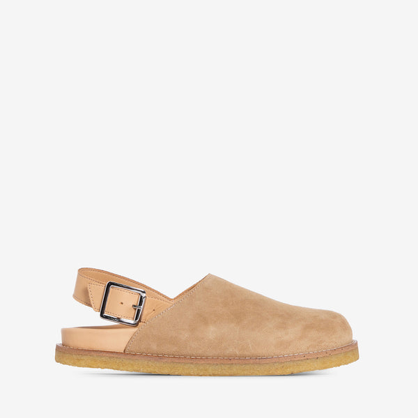 Women's Strapped Mule Sand Suede