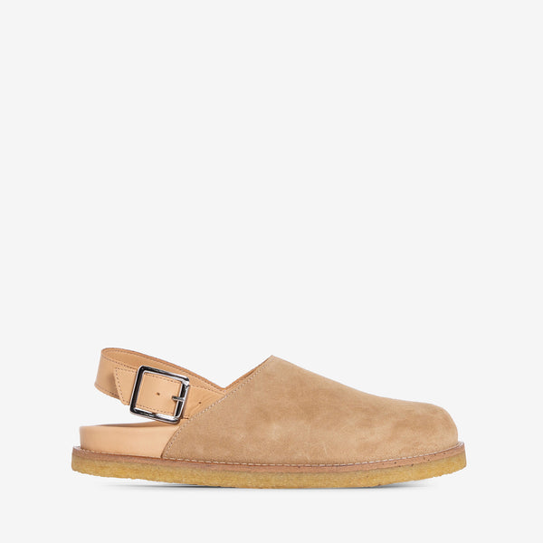 Strapped Mule Sand Suede