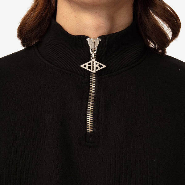 Half Zip Sweat Faded Black