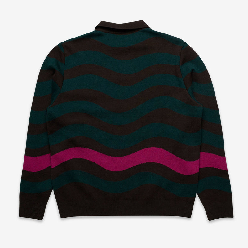 One Weird Wave Knitted Pullover Chocolate