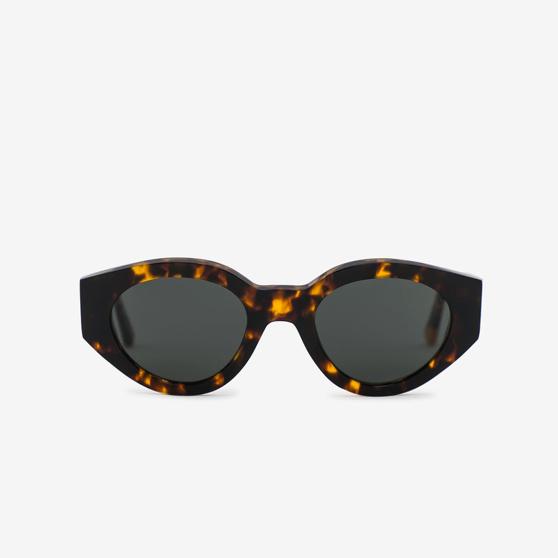 Polly Havana | Green Solid Lens Eyewear