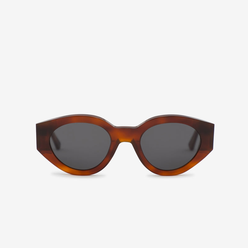 Polly Amber | Solid Grey Lens Eyewear