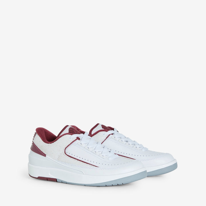Air Jordan 2 Retro Low White | Cherrywood Red | Lt Steel Grey Front