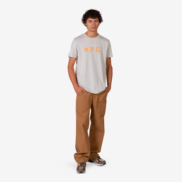 VPC Bicolour H T-Shirt Ecru Chine | Orange