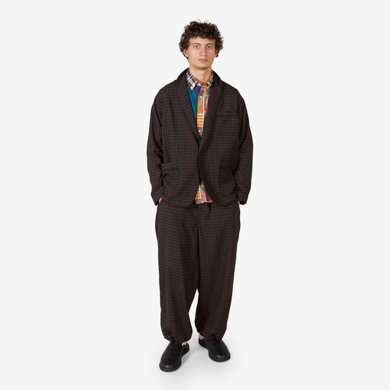 1B Smoking Jacket Wool Panama Burgundy Above The Clouds
