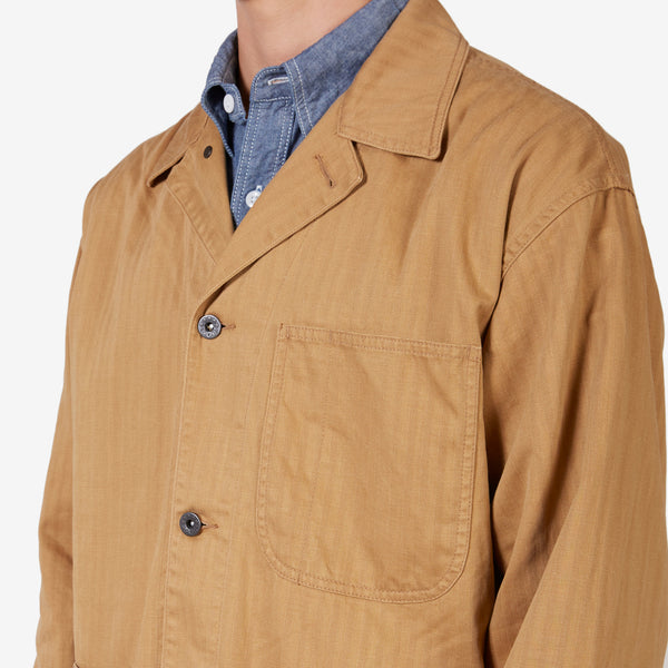 MIL Chore Jacket Supima Herringbone Khaki