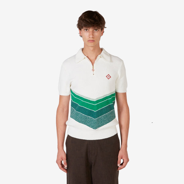 Chevron Gradient Polo White