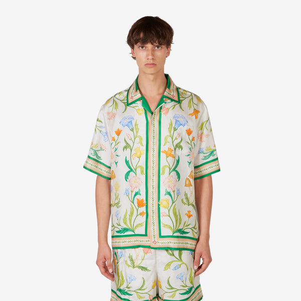 Cuban Collar Short Sleeve Shirt L'Arche Fleurie